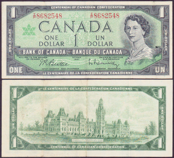 1967 Canada $1 (w/o date) L000280